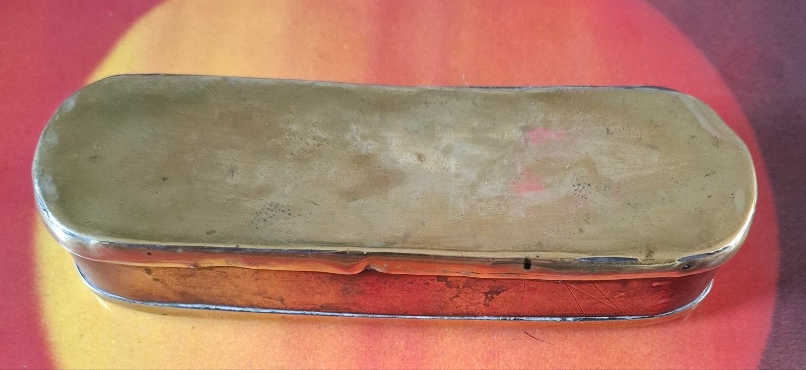 Tabaksdoos.  Hert gravure.  Ca 1800/1850. 11.5 x 7 x 3 cm., Ophalen, Gebruikt, Tabaksdoos of Verpakking