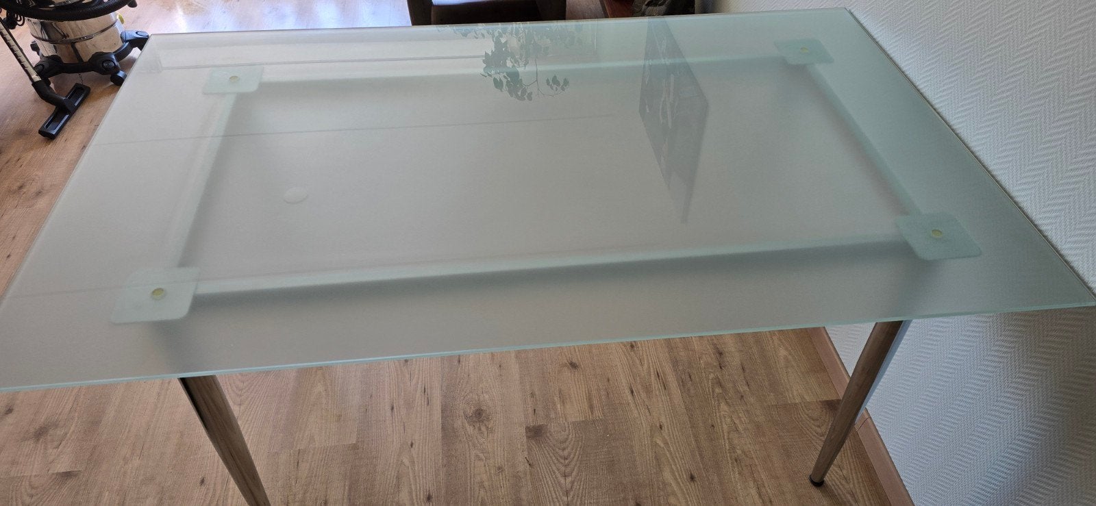 Eettafel glas, Ophalen, 50 tot 100 cm, Rechthoekig, Glas