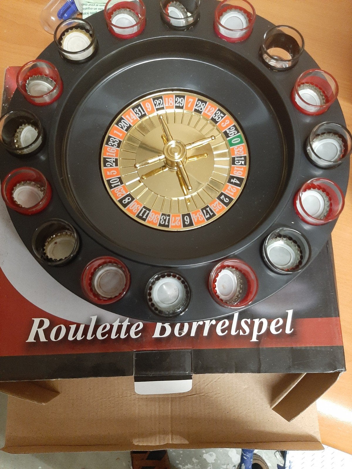 Roulette Borrelspel - Compleet Gezelschapsspel, Vijf spelers of meer, Ophalen, Zo goed als nieuw