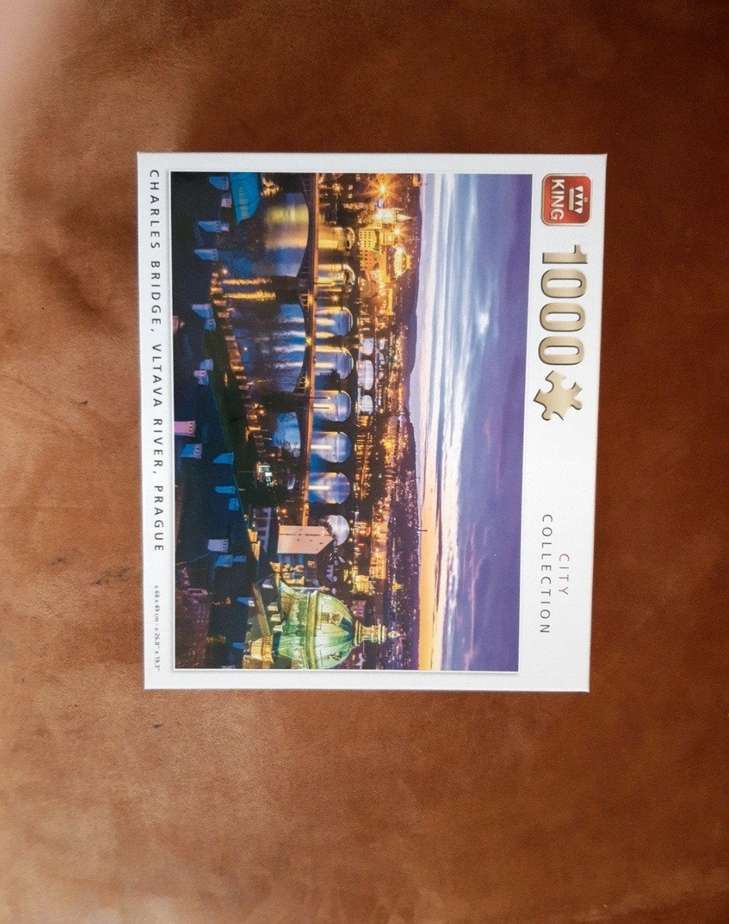 King Puzzel 1000 Stukjes - Karel IV Brug Praag, Ophalen of Verzenden, 500 t/m 1500 stukjes, Zo goed als nieuw, Legpuzzel