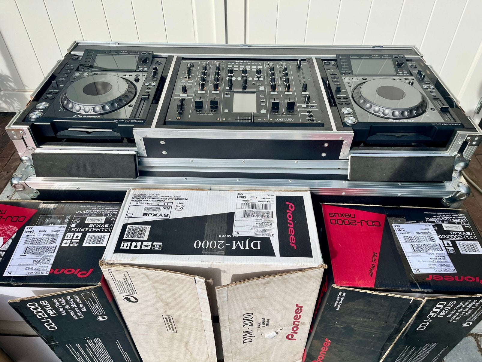 Pioneer DJ-set: 2x CDJ-2000nxs, 1x DJM-2000 met flightcase, Muziek en Instrumenten, Ophalen, Gebruikt, Dj-set, Pioneer