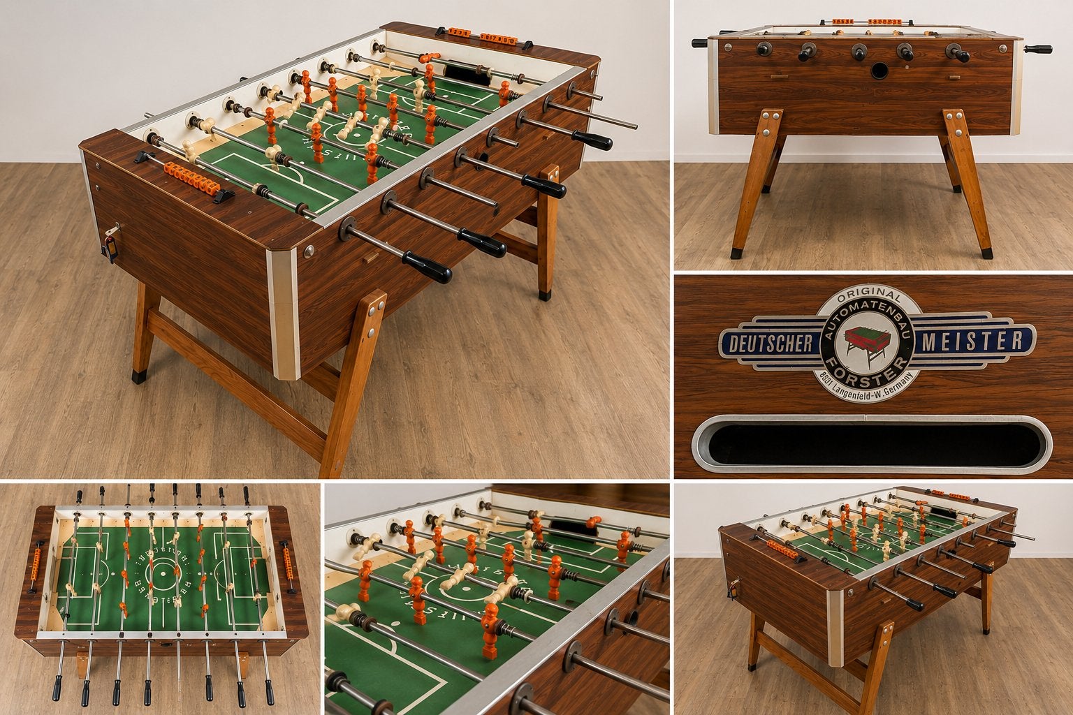 Deutscher Meister Grande Luxe vintage voetbaltafel – Förster, Vijf spelers of meer, Ophalen, Gebruikt