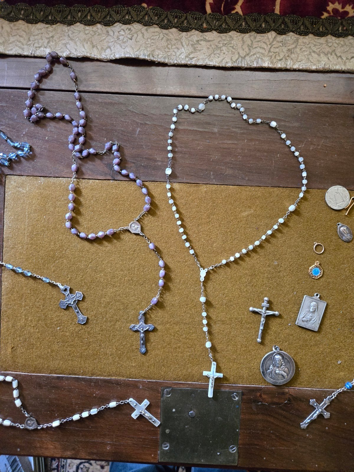 Antieke rozenkranzen en religieuze hangers, Ophalen of Verzenden
