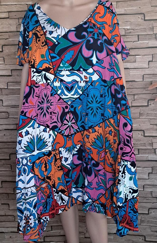 ORIENTIQUE / ONE SUMMER- nieuwe jurk met print, 46, Overige kleuren, Verzenden, Jurk, Nieuw