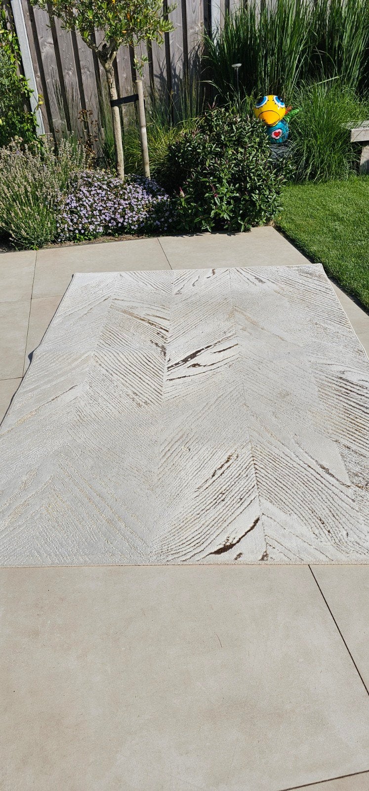 Beige vloerkleed 160 x 230, Ophalen, Gebruikt, Beige, 150 tot 200 cm