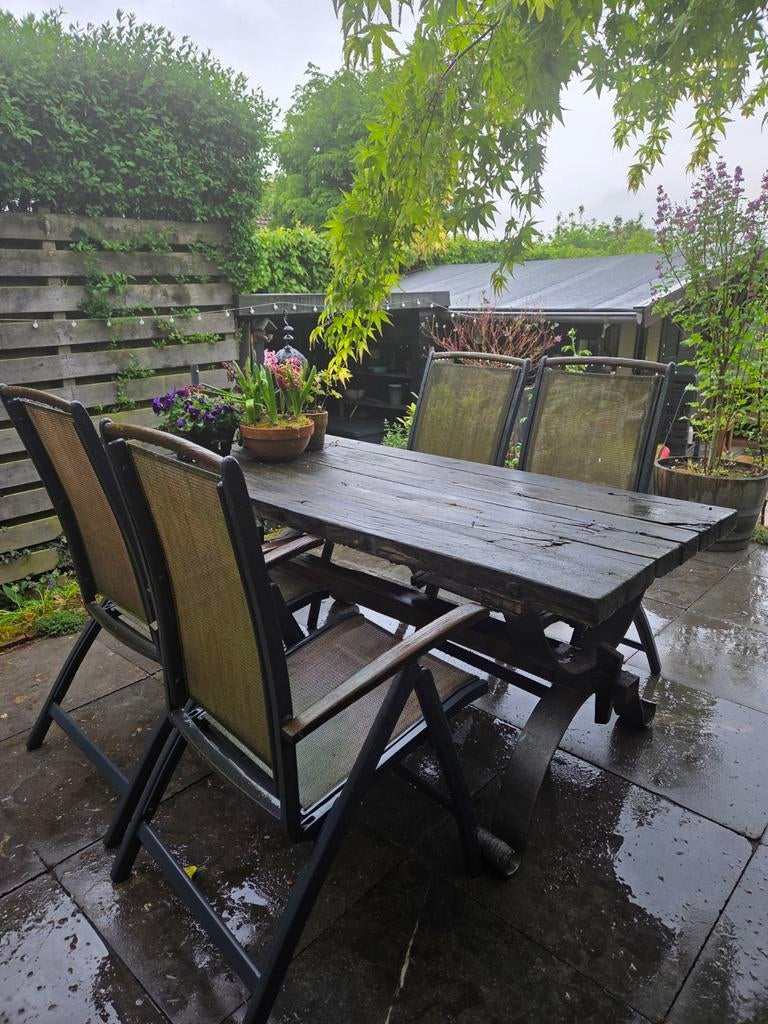 4 tuinstoelen. Gratis af te halen, Ophalen, Gebruikt, Aluminium