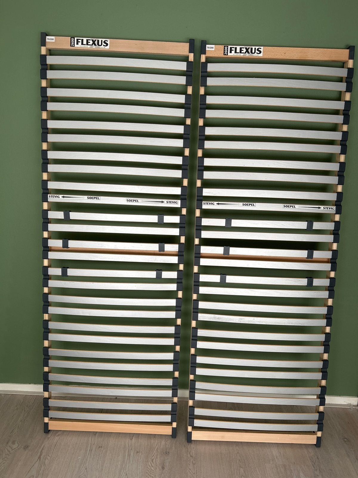 Flexus lattenbodems 70x200 cm - Set van 2, Ophalen of Verzenden, Zo goed als nieuw, Bedbodem, 200 cm