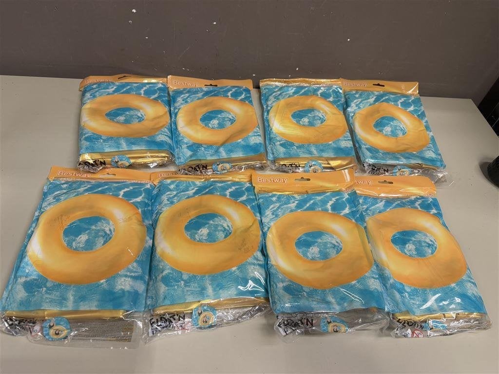 8 Opblaasbare ring zwembad ringen donut, Ophalen of Verzenden, Nieuw
