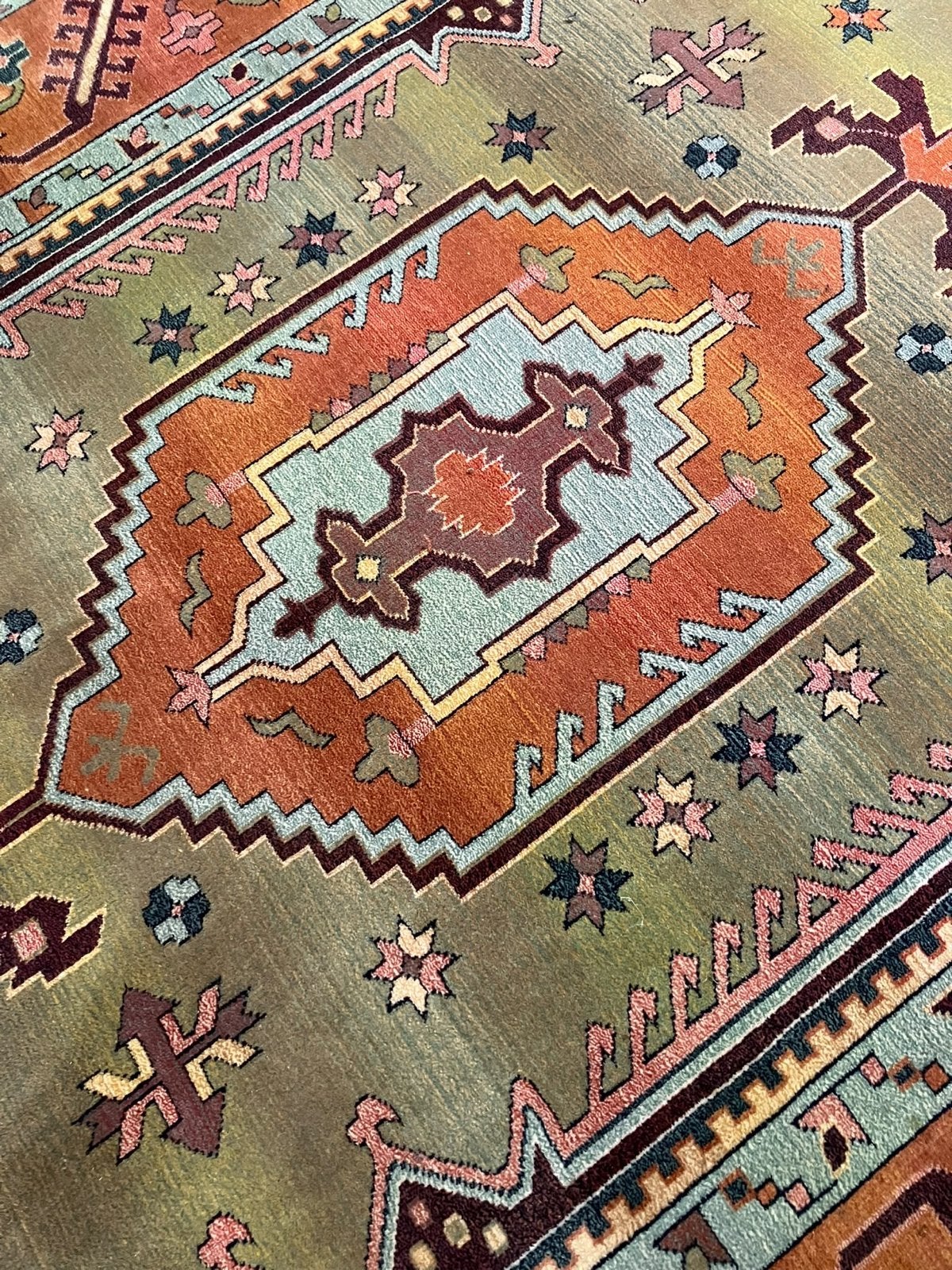 Vintage Oosters of Perzisch Tapijt "Pendeh" - 170x240cm Wol, Huis en Inrichting, Gebruikt, 150 tot 200 cm, 200 cm of meer, Rechthoekig