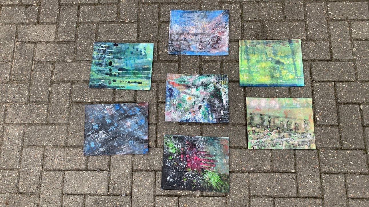 Peinturas schilderijtjes op doek, 30x23, 30 cm, 24 cm, Meerkleurig, Handgemaakt