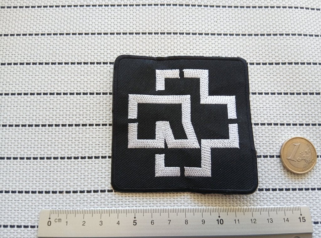 Rammstein  mooie logo patch 16, Verzenden, Nieuw, Kleding
