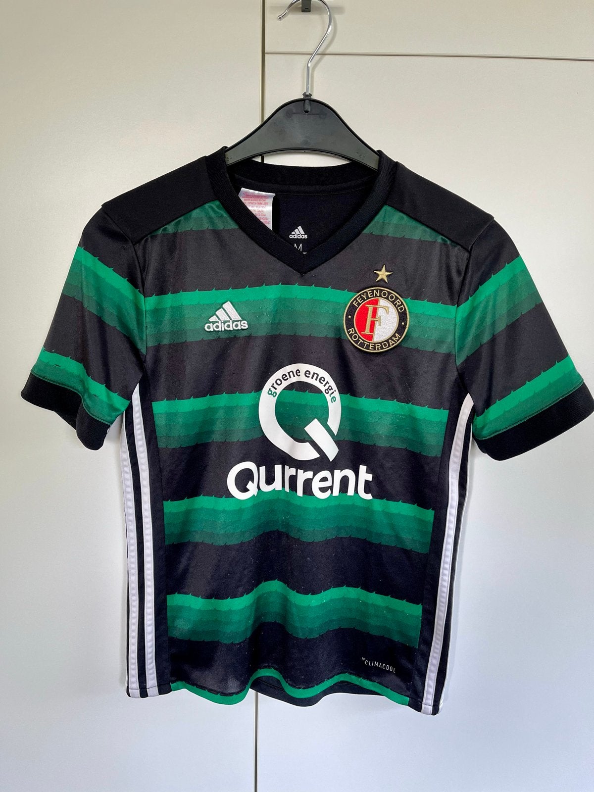 Feyenoord uitshirt 2017-2018 Maat M (152) Adidas Climacool, Ophalen of Verzenden, Gebruikt, Jongen of Meisje