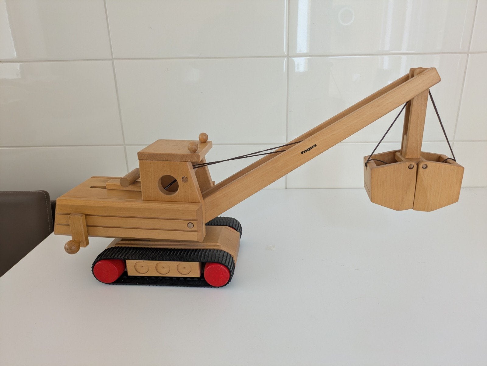 Fargus houten graafmachine, Verzamelen, Ophalen of Verzenden, Zo goed als nieuw