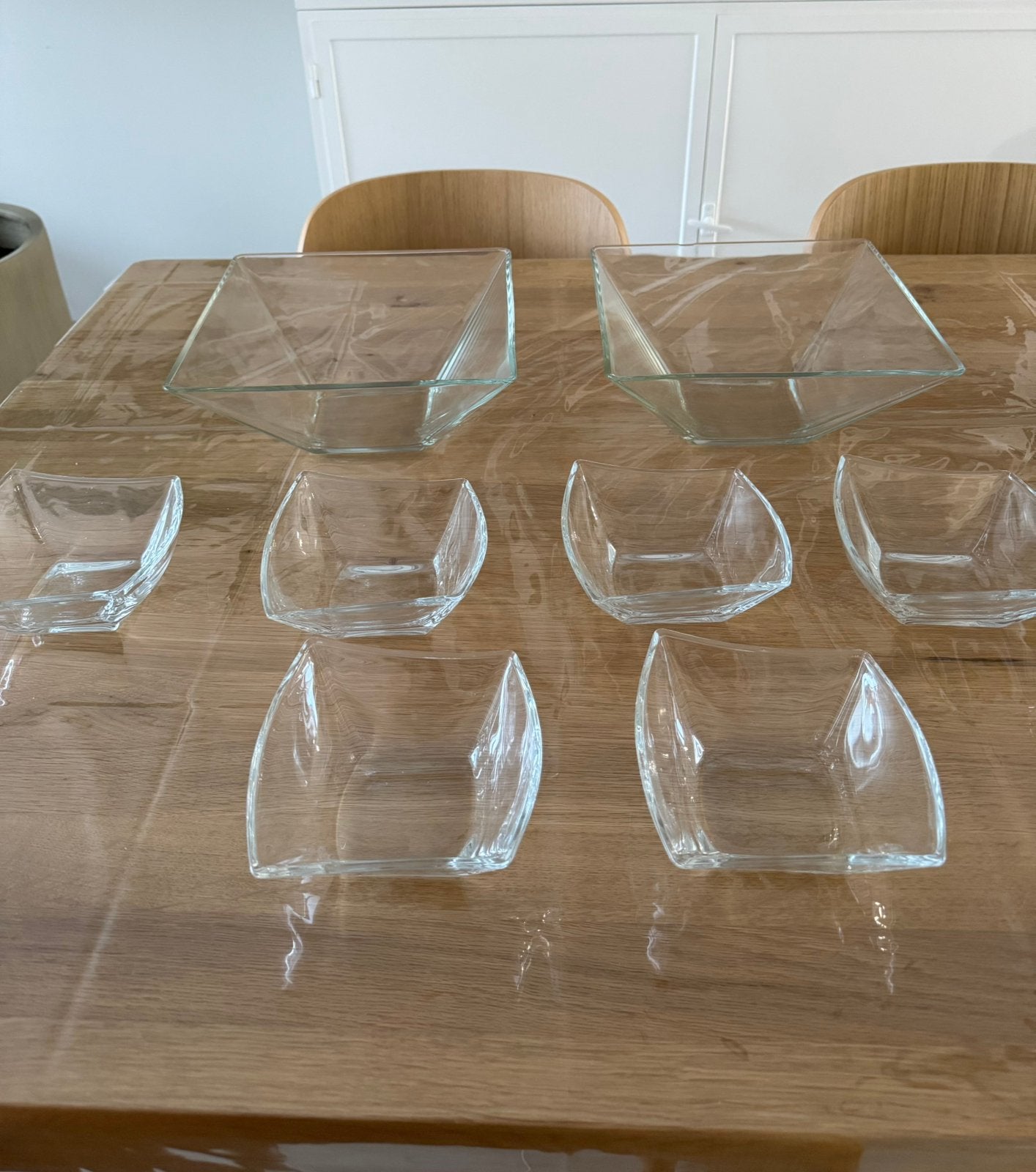 Nieuw glazen schaal set, Schaal, Vaatwasserbestendig, Vierkant, Nieuw