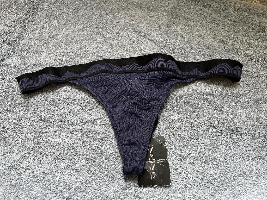 Chantal Thomass string maat 38 kleur Marine/ noir, Chantal Thomass, Verzenden, Blauw, String