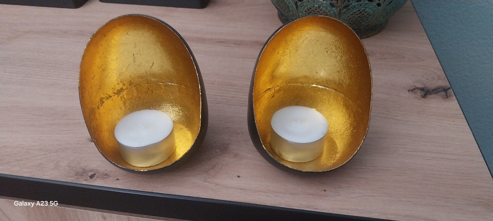 goudkleurige theelicht houders, Ophalen, Zwart
