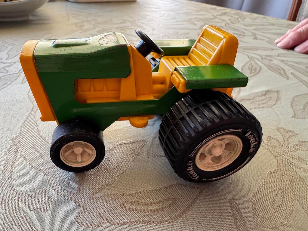 Vintage Tonka IJzeren Speelgoed Tractor - Groen/Geel, Antiek en Kunst, Antiek | Speelgoed, Ophalen of Verzenden