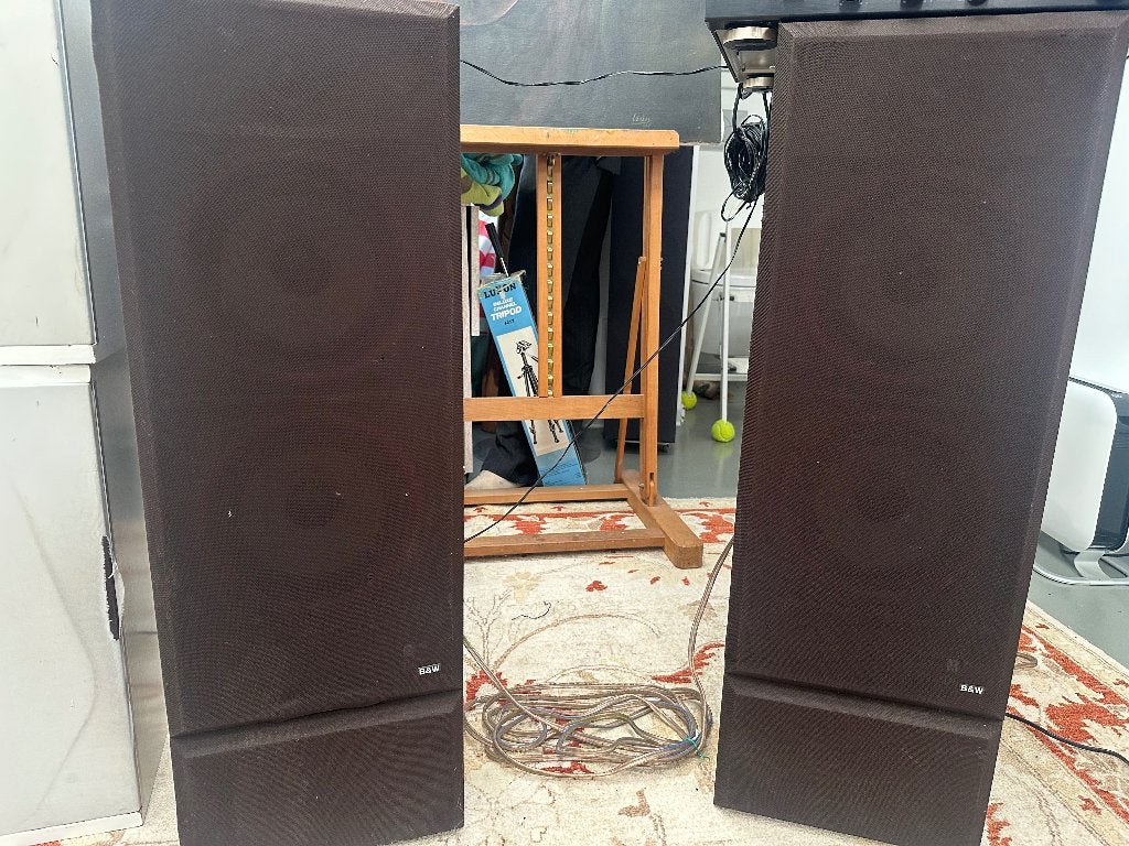 Bowers en wilkins speakers dm 330 en dm 4, Ophalen, Vloerstaande luidspreker, Gebruikt, 60 tot 120 watt