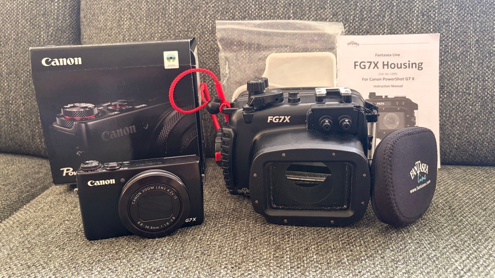 Canon G7X met Fantasea FG7X onderwaterhuis, Gebruikt, Canon, Compact, 4 t/m 7 keer