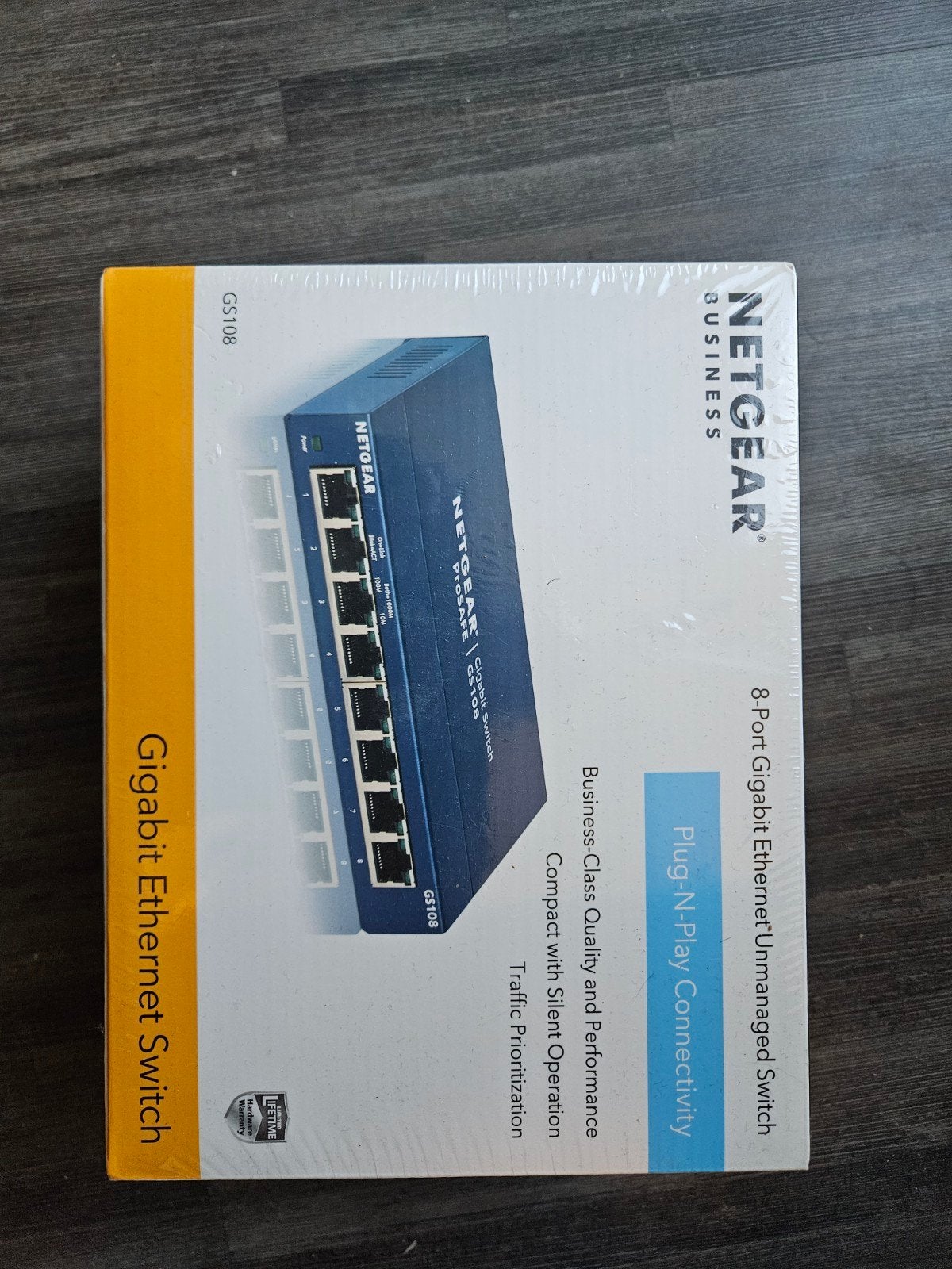 1x  Netgear Gigabit Ethernet Switch GS108 - Nieuw in doos, Ophalen of Verzenden, Nieuw