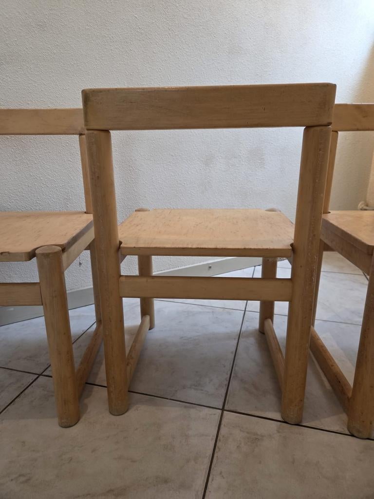 Houten kleuterstoeltjes (3 stuks), Kinderen en Baby's, Kinderkamer | Tafels en Stoelen, Ophalen of Verzenden, Gebruikt, Stoel(en)