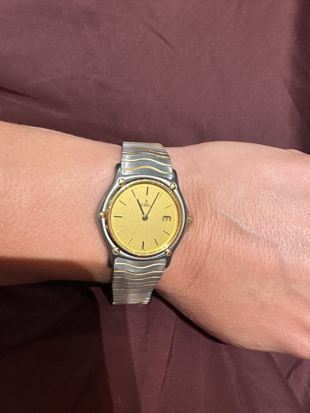 Ebel Classic Wave Horloge - Tijdloze Elegantie, Overige merken, Staal, Polshorloge, Ophalen of Verzenden