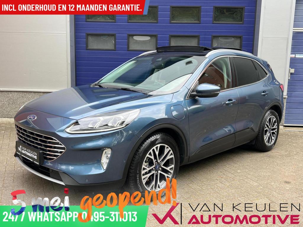 Ford Kuga 2.5 PHEV l Open-dak l ACC l Vol opties!, Auto's, Gebruikt, Zwart, 4 cilinders, Blauw