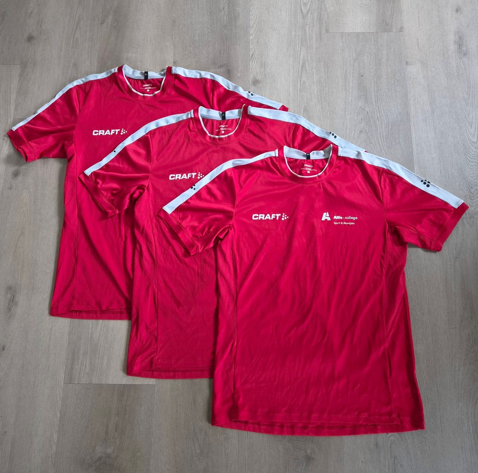 3 Craft Sportshirts Alfa College MBO-Sport en Beweging Maat, Craft, Maat 48/50 (M), Ophalen of Verzenden, Zo goed als nieuw