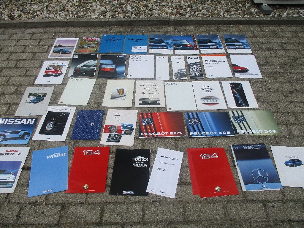 Oude auto,s folders 40 stuks, Verzenden, Zo goed als nieuw, Algemeen