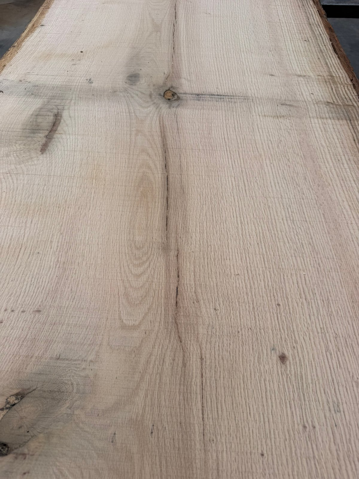 Grote eiken boomstamtafels 300x80-90x8cm, Ophalen, Eikenhout, 200 cm of meer, 50 tot 100 cm