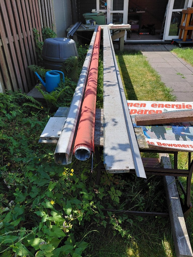 Zonnescherm delen., Tuin en Terras, Zonneschermen, Ophalen, Gebruikt, 450 cm of meer, 150 tot 300 cm