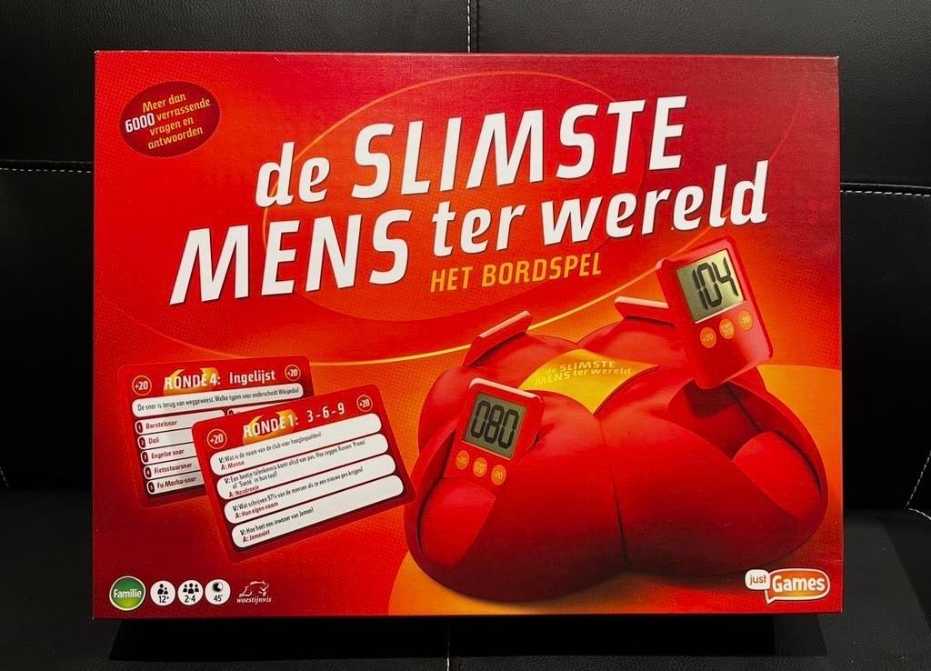 De Slimste Mens ter Wereld - Het Bordspel, Drie of vier spelers, Ophalen of Verzenden, Zo goed als nieuw