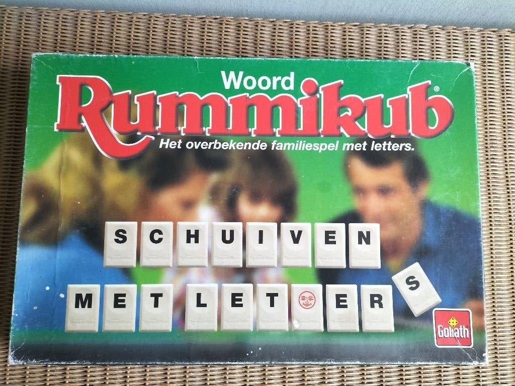 Woord Rummikub - Het overbekende familiespel met letters, Een of twee spelers, Ophalen of Verzenden, Gebruikt, Goliath