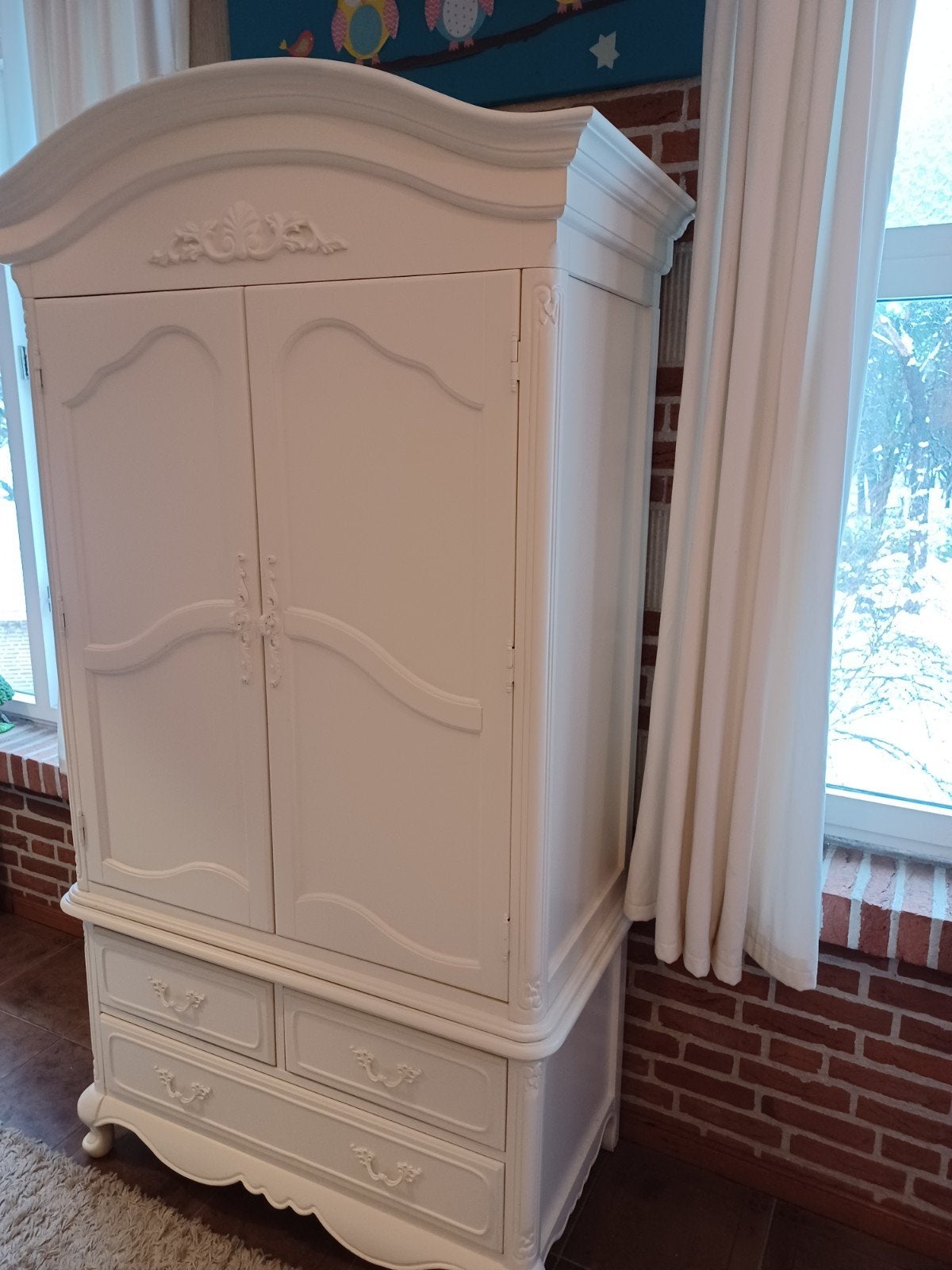 Kinderkamer kast en commode - Wit, zo goed als nieuw, Ophalen