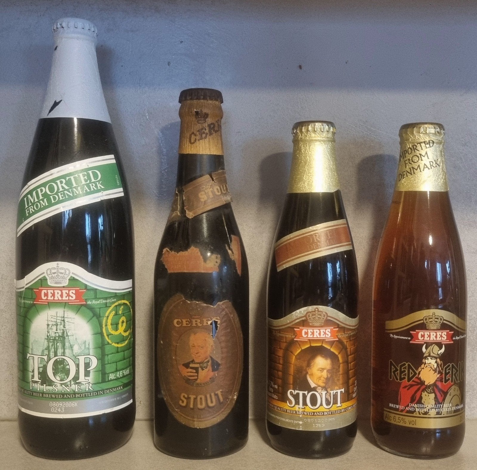 4x Ceres - Import 06, Stout ~'70, Stout imp 09, Red Erik '01, Verzamelen, Ophalen of Verzenden, Zo goed als nieuw, Flesje(s), Overige merken