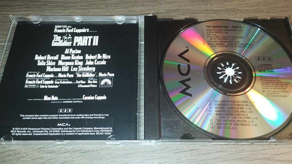 The Godfather Part II - Soundtrack, Cd's en Dvd's, Cd's | Filmmuziek en Soundtracks, Ophalen of Verzenden, Zo goed als nieuw