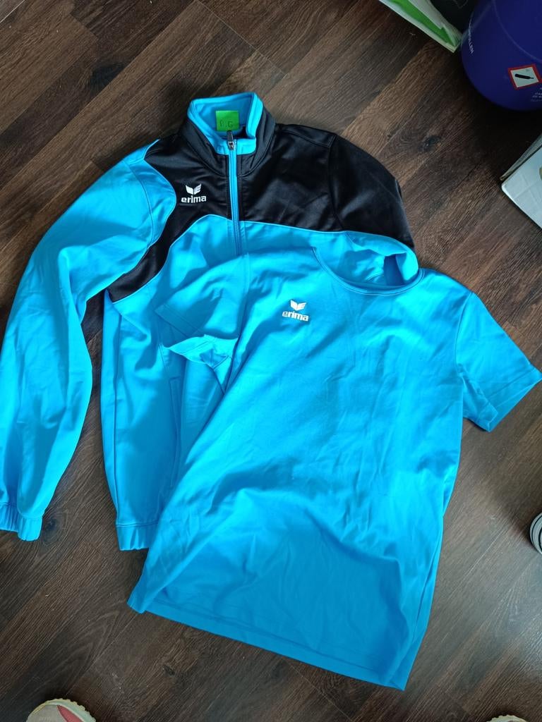 Sportklas Corlaer College Nijkerk shirt en jasje Erima, Blauw, Erima, Overige typen, Ophalen of Verzenden