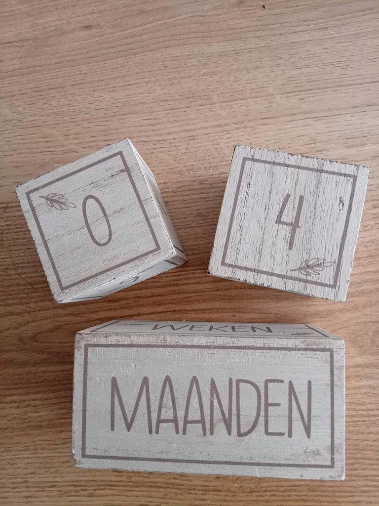 Houten aftelkalender 11cm breed, Hout, Ophalen of Verzenden, Bruin, Landelijk