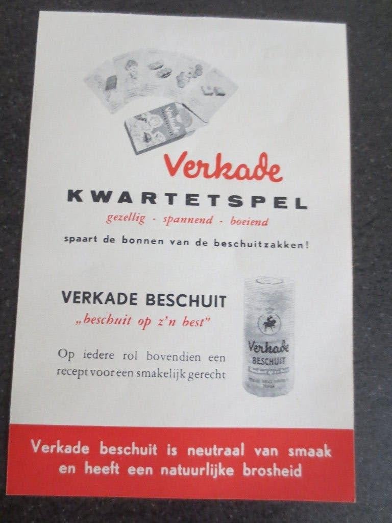 Verzamelen / Verkade / Reclame: Folder Verkade Kwartetspel, Ophalen of Verzenden, Nieuw, Overige typen
