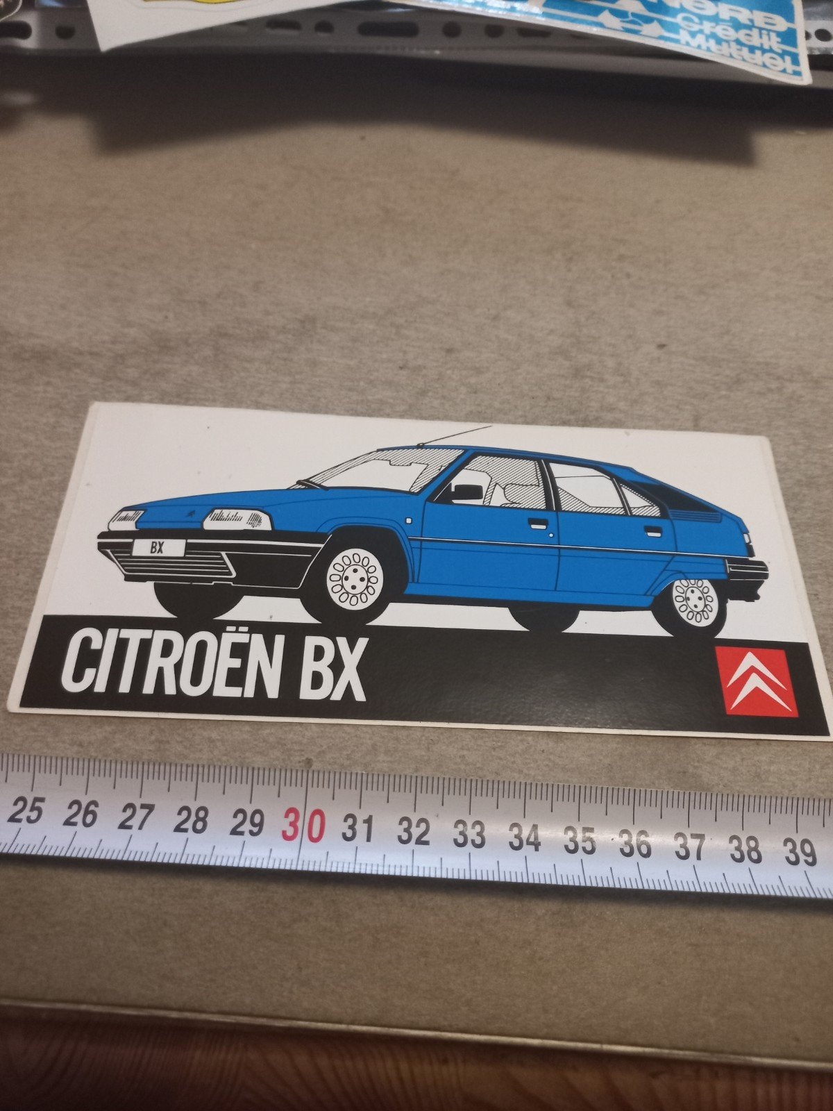 Citroen bx blauw, Verzamelen, Stickers, Ophalen of Verzenden, Zo goed als nieuw
