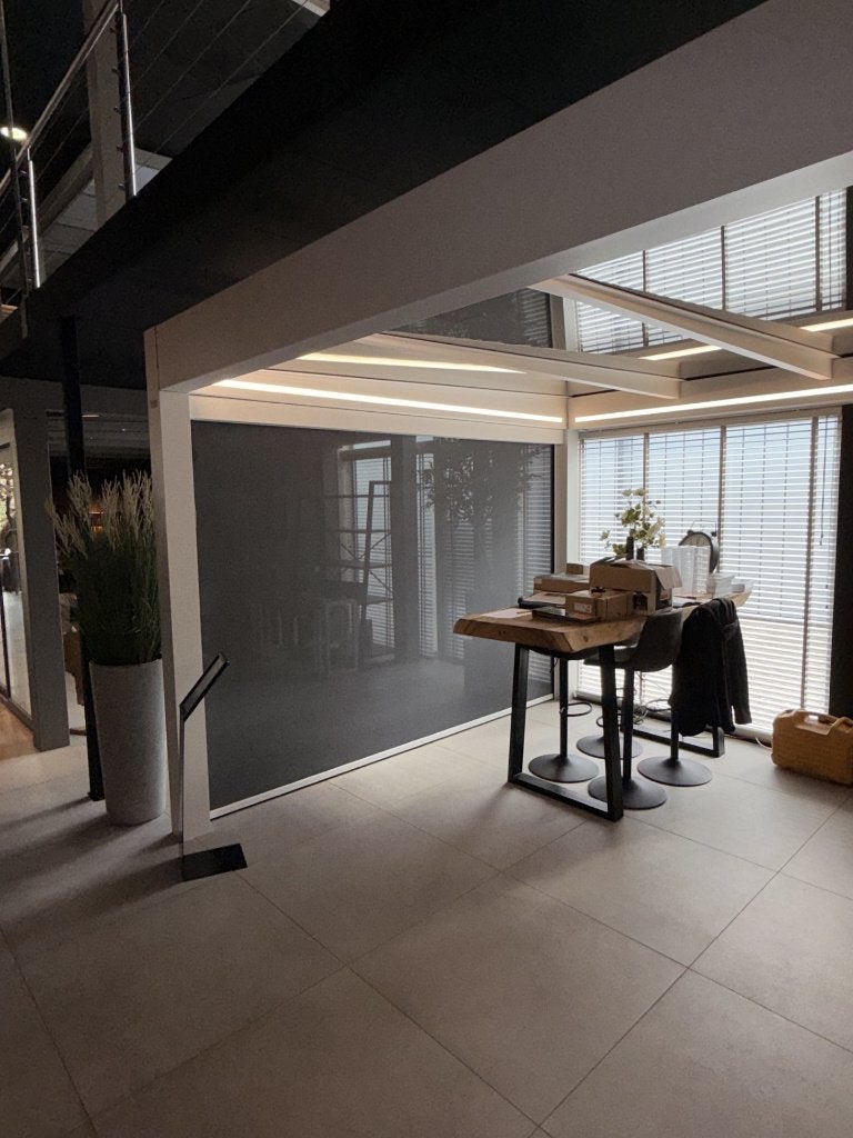 Glas platdak veranda 500x350 cm incl screens & louvre € 9995, Tuin en Terras, Nieuw, Ophalen of Verzenden, Overkappingplaza, Sales@overkappingplaza.nl