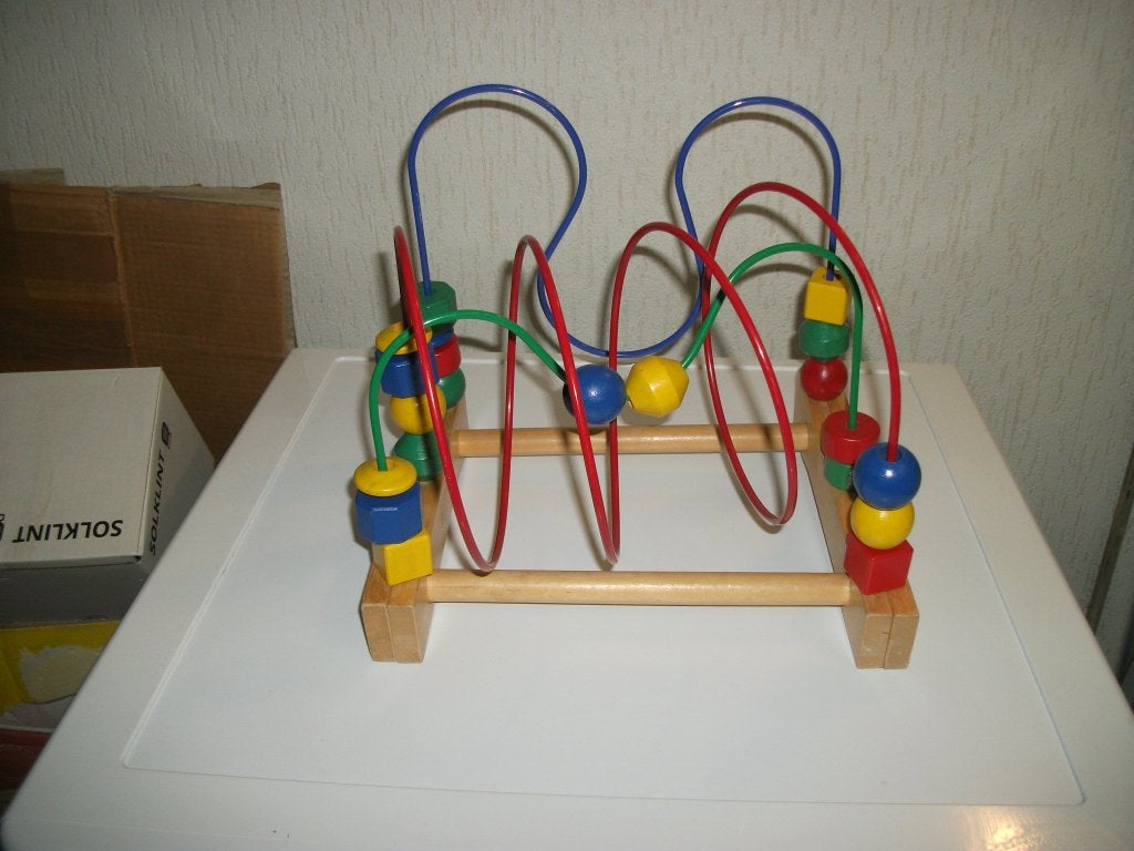 Kralenframe IKEA, Kinderen en Baby's, Speelgoed | Houten speelgoed, Ophalen of Verzenden, Gebruikt