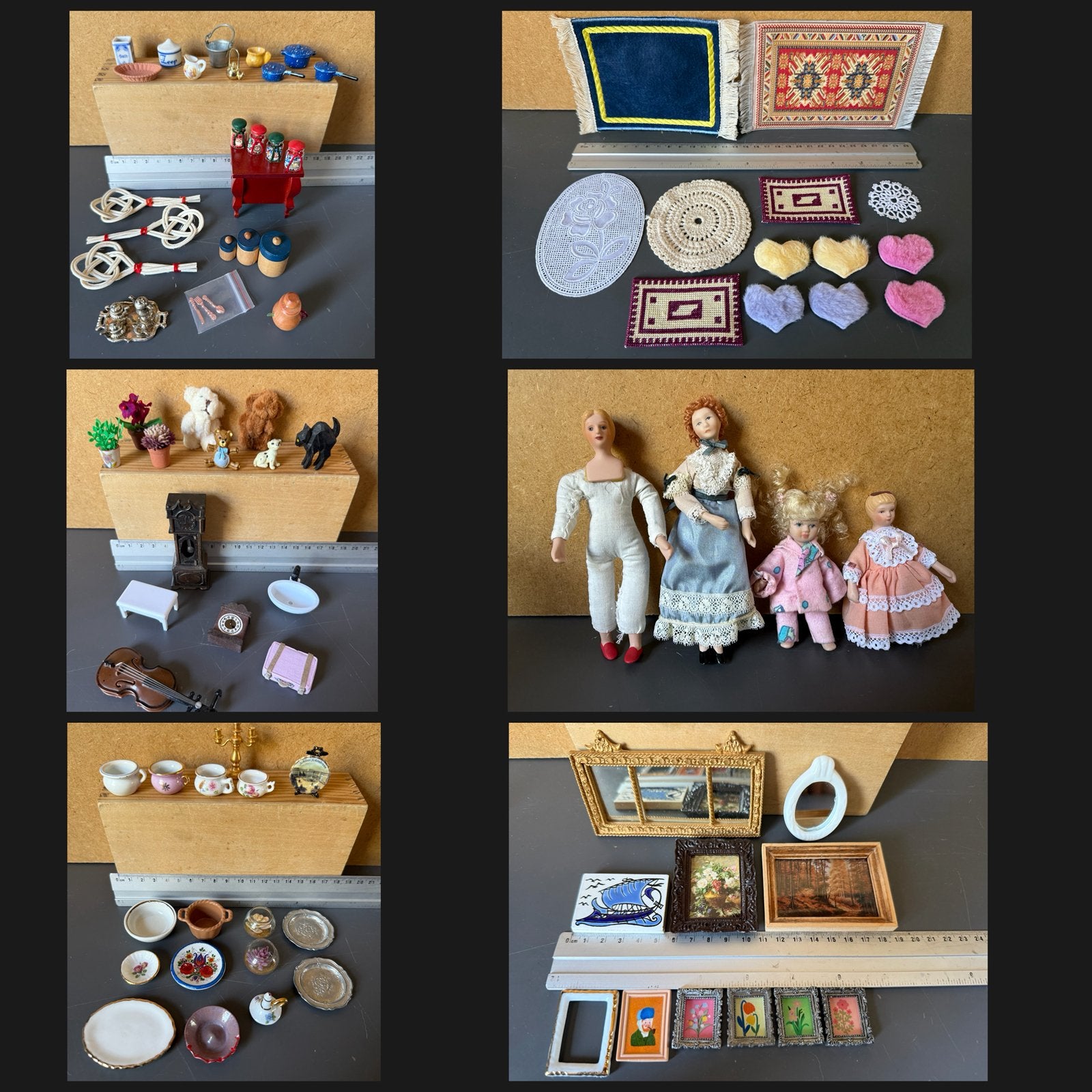 Poppenhuis spulletjes aanbieding lijsten kleden servies pop, Ophalen of Verzenden, Zo goed als nieuw, Poppenhuis