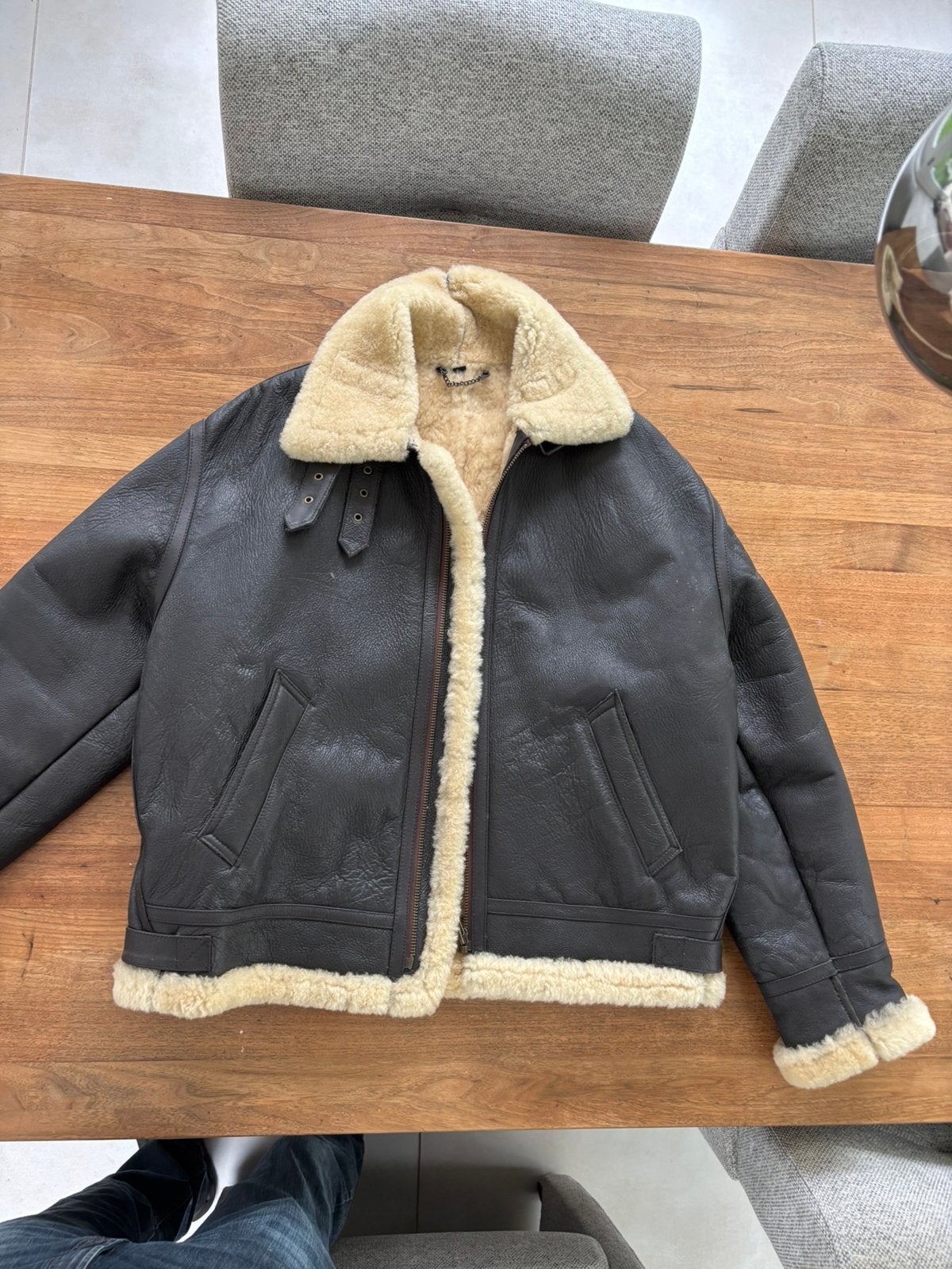 Pilotenjas lammy coat Bomberjack XL, Kleding | Heren, Jassen | Winter, Ophalen of Verzenden, Zo goed als nieuw, Maat 56/58 (XL)