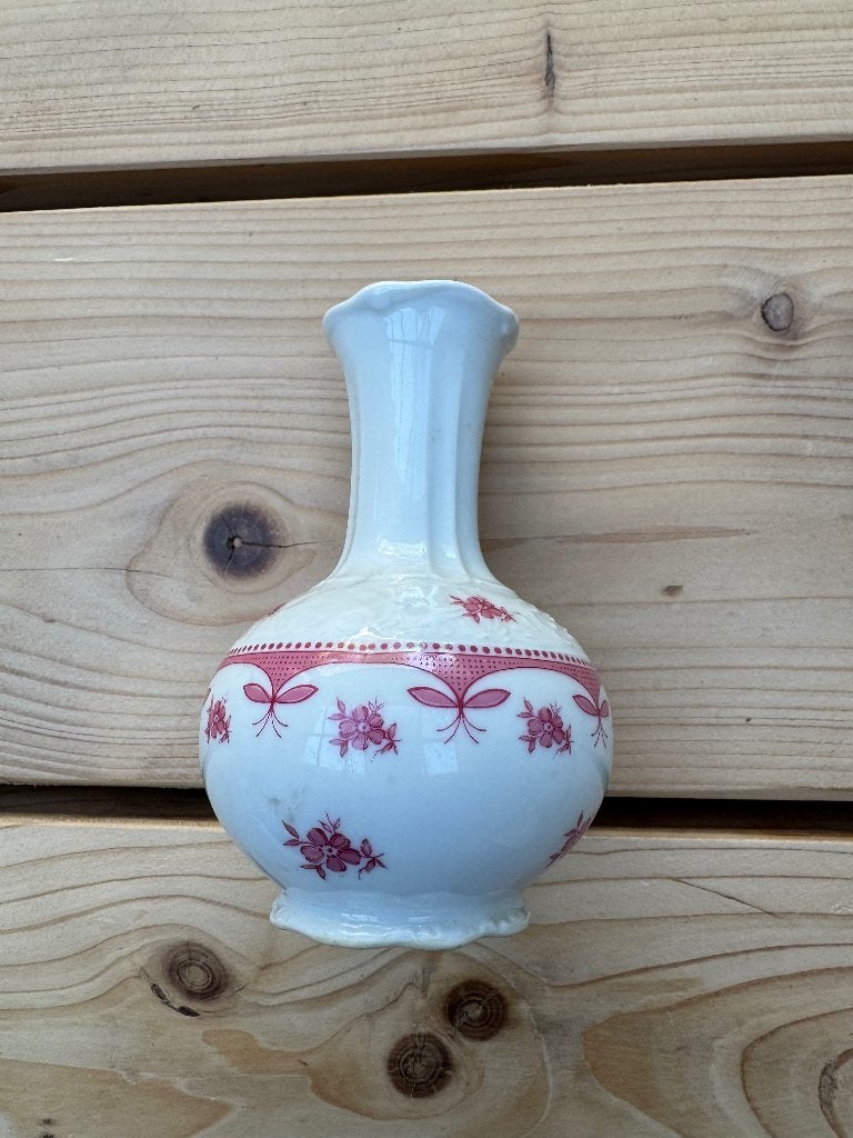 Antieke Bavaria Schumann Arzberg vaasje roze bloemen, Ophalen of Verzenden