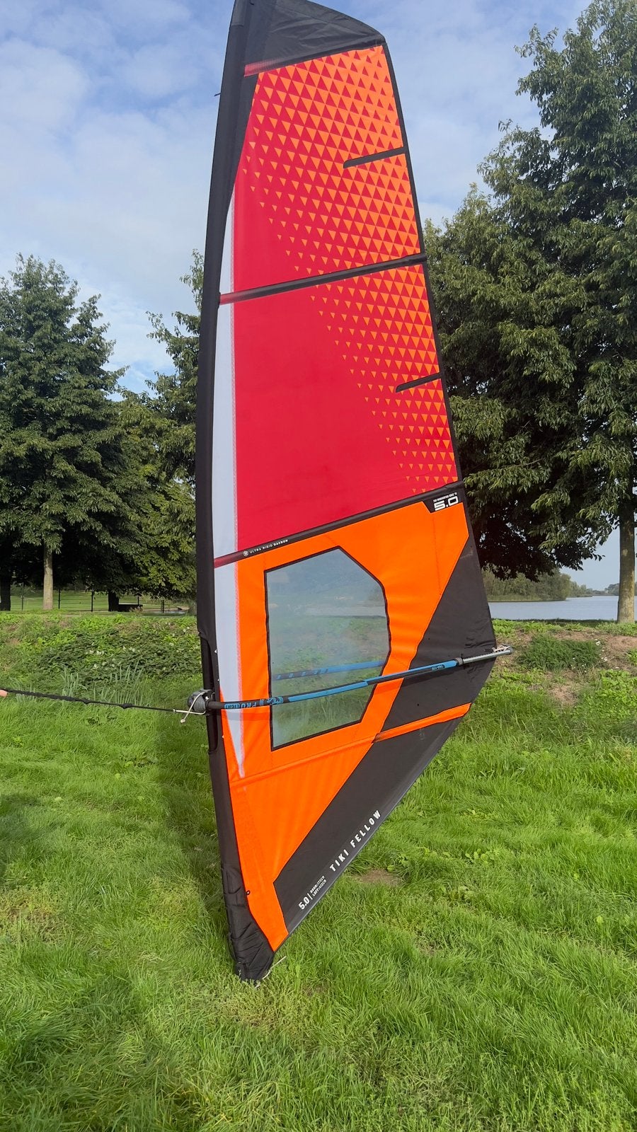 Windsurfzeil 5.0M - Als Nieuw, Ophalen, ., Overige typen, Zo goed als nieuw