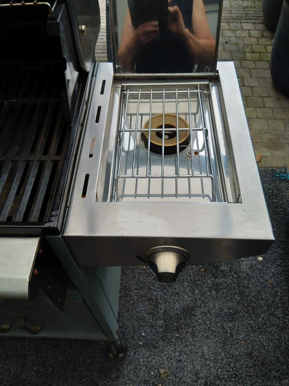 een gasbarbecue zonder gas fles., Ophalen of Verzenden