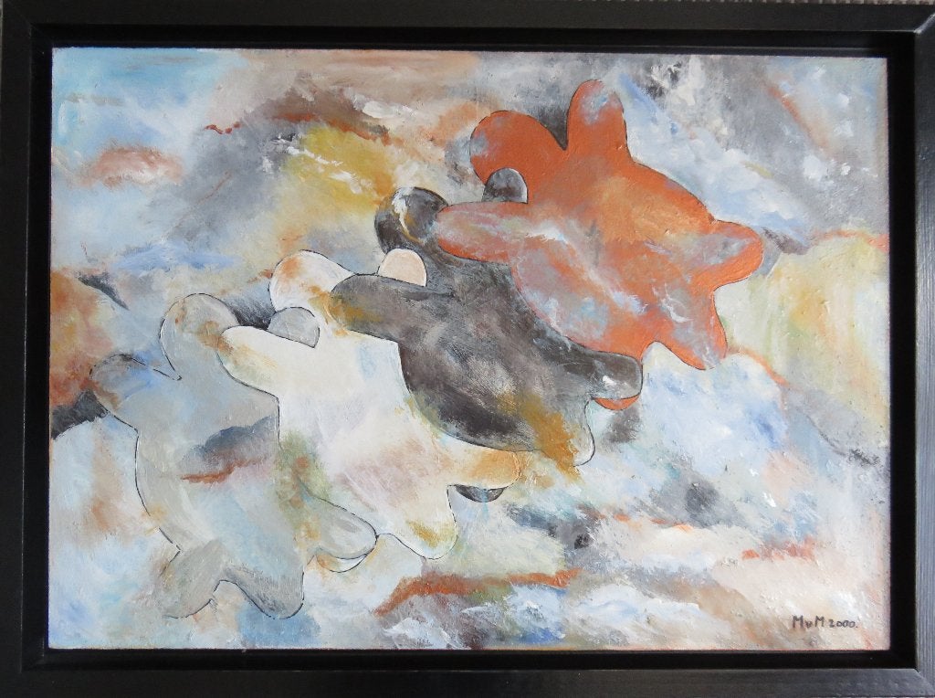 schilderij 2luik schildpadden 53x37cm, Ophalen of Verzenden
