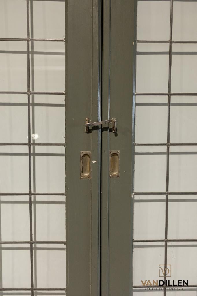Oude ensuite schuifdeuren met glas in lood mooie set!, Ophalen, Gebruikt, Binnendeur, Glas