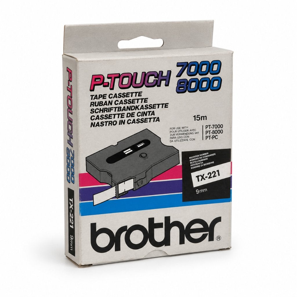 Brother P-Touch TX-221 Tape Cassette 9 mm – 15 Meter, ., Nieuw, Ophalen of Verzenden, .